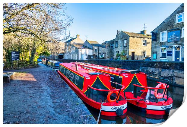 Tranquil Skipton Canal Scene Print by Steve Smith