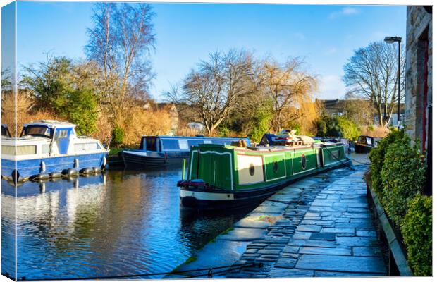 Serenity on Skipton Canal Canvas Print by Steve Smith