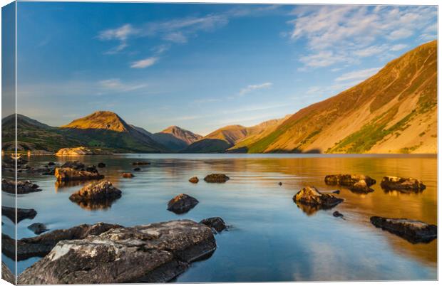 Wast Water and Great Gable, Lake District Canvas Print by David Ross