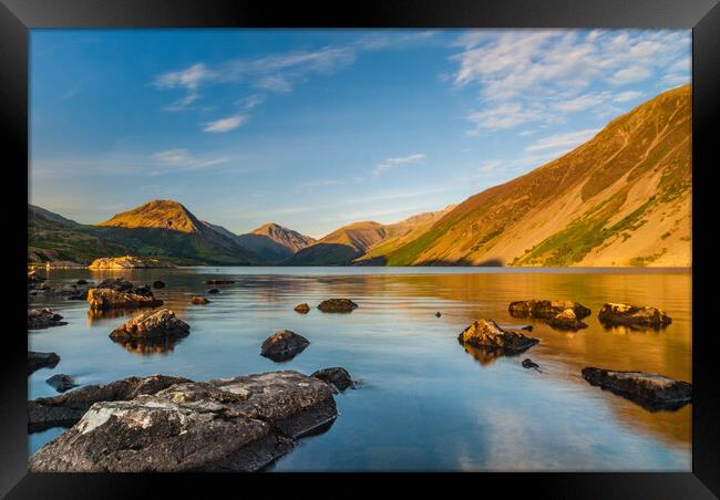 Wast Water and Great Gable, Lake District Framed Print by David Ross