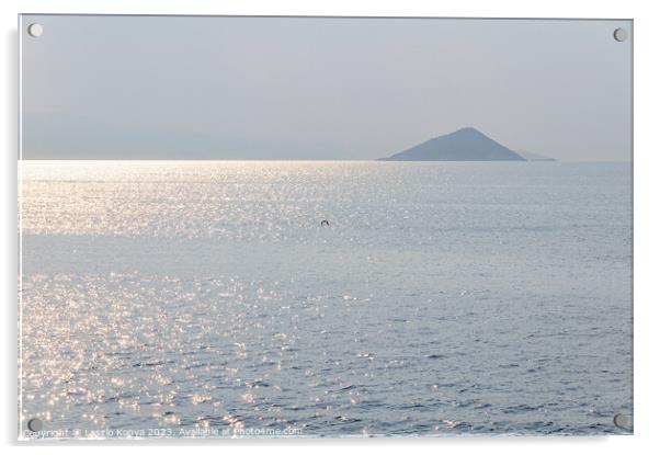 Saronic Gulf - Greece Acrylic by Laszlo Konya