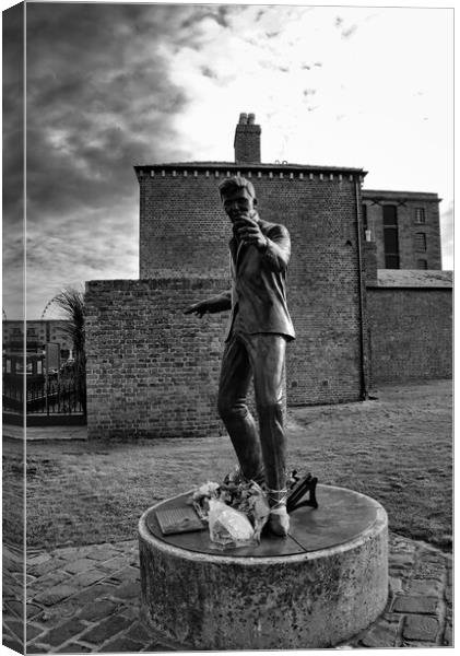 Billy Fury Statue Canvas Print by Steve Smith