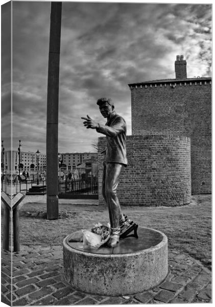 Billy Fury Statue Canvas Print by Steve Smith