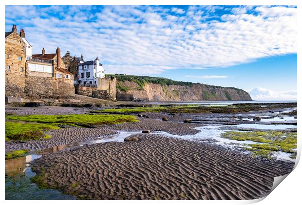 Robin Hoods Bay Seafront Print by Tim Hill