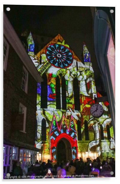 York Minster Colour and Light Projection image 3 Acrylic by GJS Photography Artist