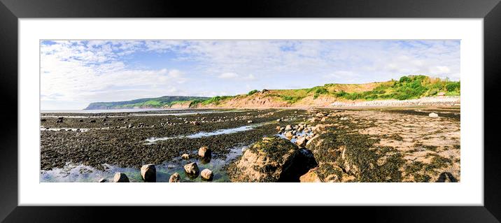 Robin Hoods Bay Panoramic Framed Mounted Print by Tim Hill