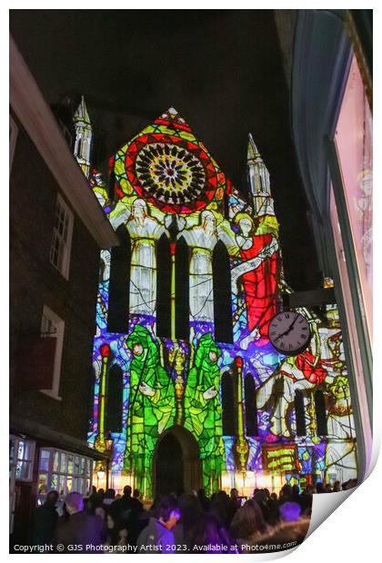 York Minster Colour and Light Projection image 6 Print by GJS Photography Artist