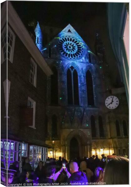 York Minsters Enchanting Illumination Canvas Print by GJS Photography Artist