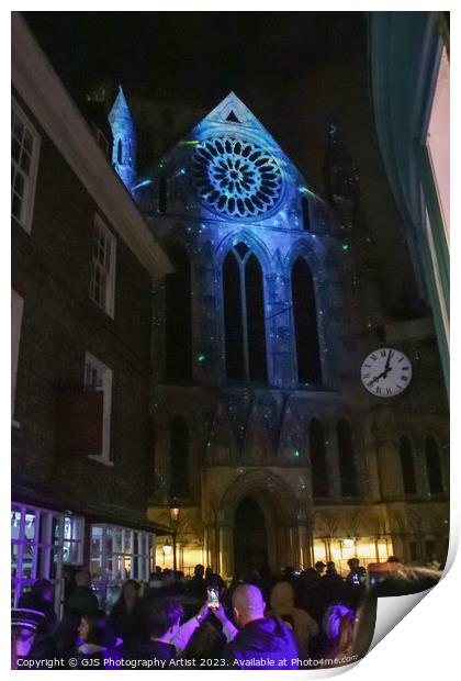 York Minsters Enchanting Illumination Print by GJS Photography Artist