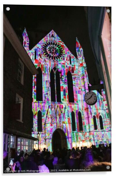 York Minster Colour and Light Projection image 10 Acrylic by GJS Photography Artist