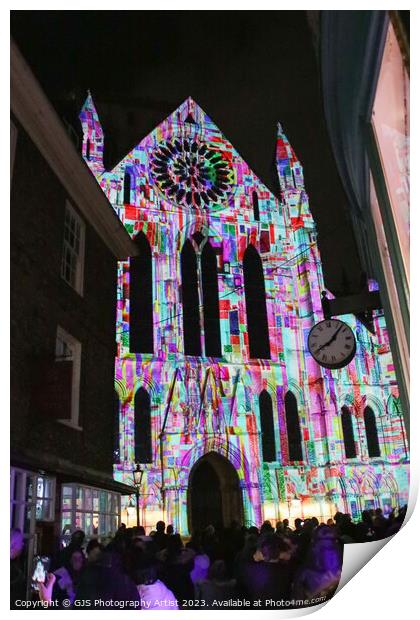 York Minster Colour and Light Projection image 10 Print by GJS Photography Artist