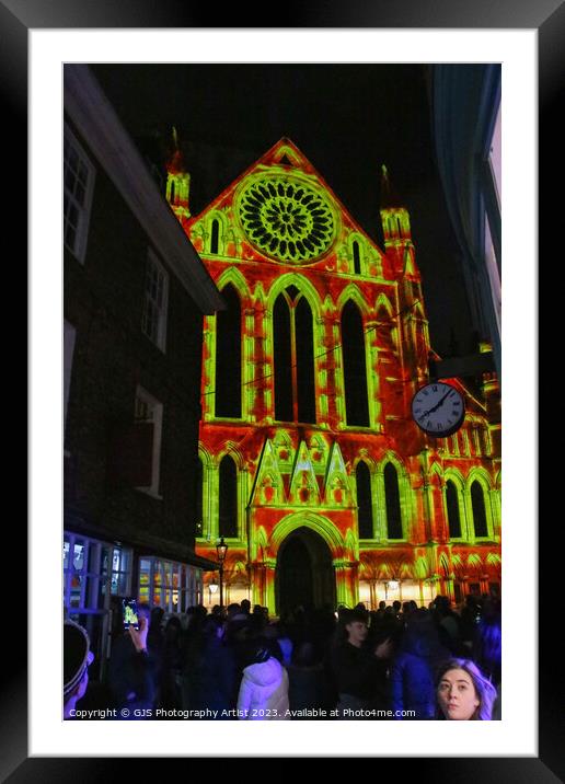York Minster Colour and Light Projection image 11 Framed Mounted Print by GJS Photography Artist