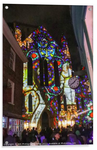 York Minster Colour and Light Projection image 12 Acrylic by GJS Photography Artist