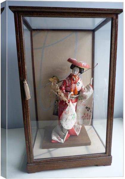 A Boxed geisha girl from Japan Canvas Print by Peter Hodgson
