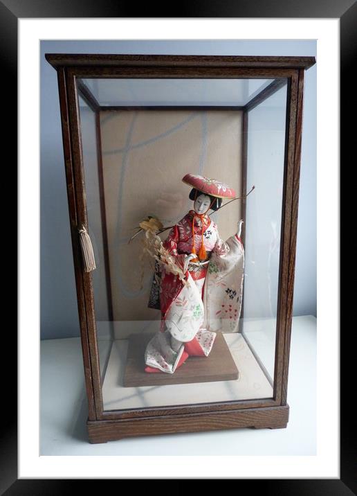 A Boxed geisha girl from Japan Framed Mounted Print by Peter Hodgson