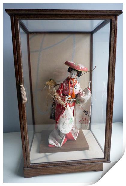 A Boxed geisha girl from Japan Print by Peter Hodgson