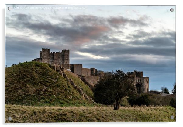 Dover castle Acrylic by Alan Glicksman