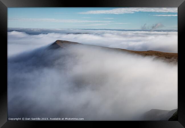 Cribyn in the clouds, Brecon Beacons Framed Print by Dan Santillo