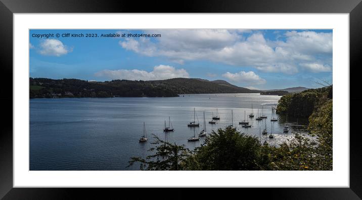 Lake Windermere Framed Mounted Print by Cliff Kinch