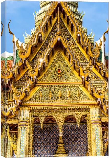 Royal Pantheon Grand Palace Bangkok Thailand Canvas Print by William Perry