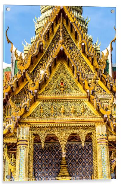 Royal Pantheon Grand Palace Bangkok Thailand Acrylic by William Perry