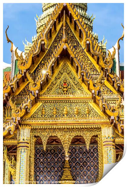 Royal Pantheon Grand Palace Bangkok Thailand Print by William Perry