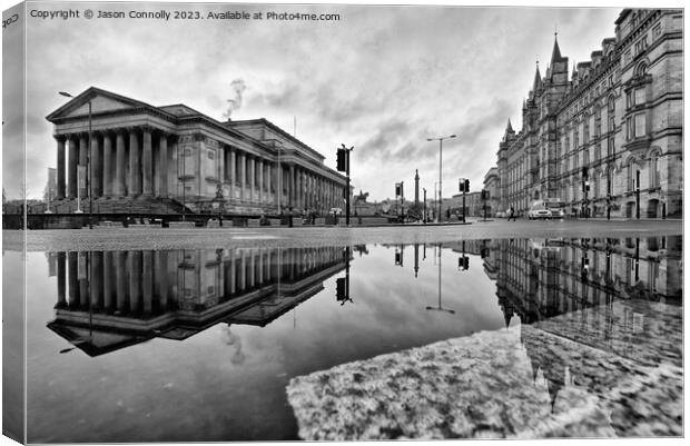 Liverpool Lime Street Reflections. Canvas Print by Jason Connolly