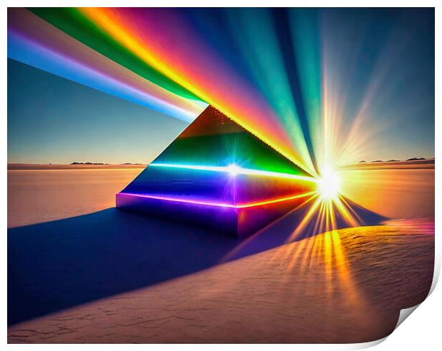 Prism Refraction Print by Roger Mechan