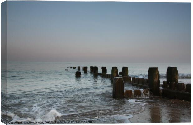 Late afternoon on the Norfolk coast Canvas Print by Chris Yaxley