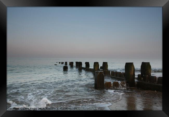 Late afternoon on the Norfolk coast Framed Print by Chris Yaxley