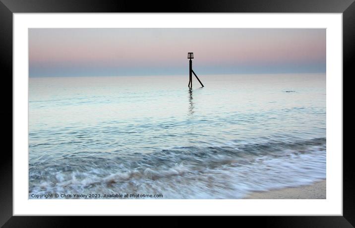 Late afternoon on the Norfolk coast Framed Mounted Print by Chris Yaxley