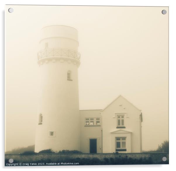 Misty Old Hunstanton Lighthouse Acrylic by Craig Yates