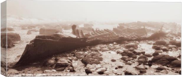 The Wreck Of The Steam Trawler Sheraton. Hunstanto Canvas Print by Craig Yates
