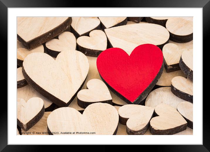 Valentines day Framed Mounted Print by Alex Winter