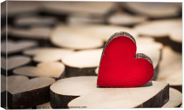 valentine's day holiday love hearts  Canvas Print by Alex Winter