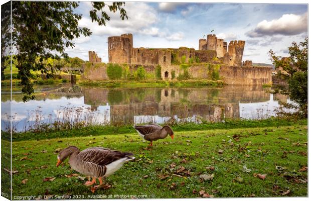 Caerphilly Castle, Caerphilly, Wales Canvas Print by Dan Santillo