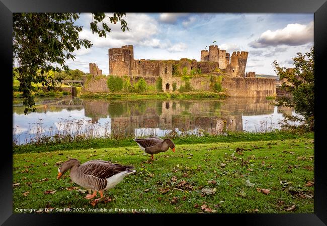 Caerphilly Castle, Caerphilly, Wales Framed Print by Dan Santillo