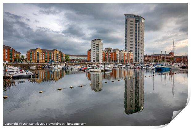 Swansea Marina, Swansea, Wales Print by Dan Santillo