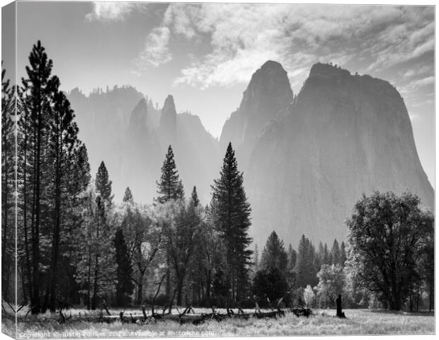 Cathedral Rocks, Yosemite, California Canvas Print by Justin Foulkes