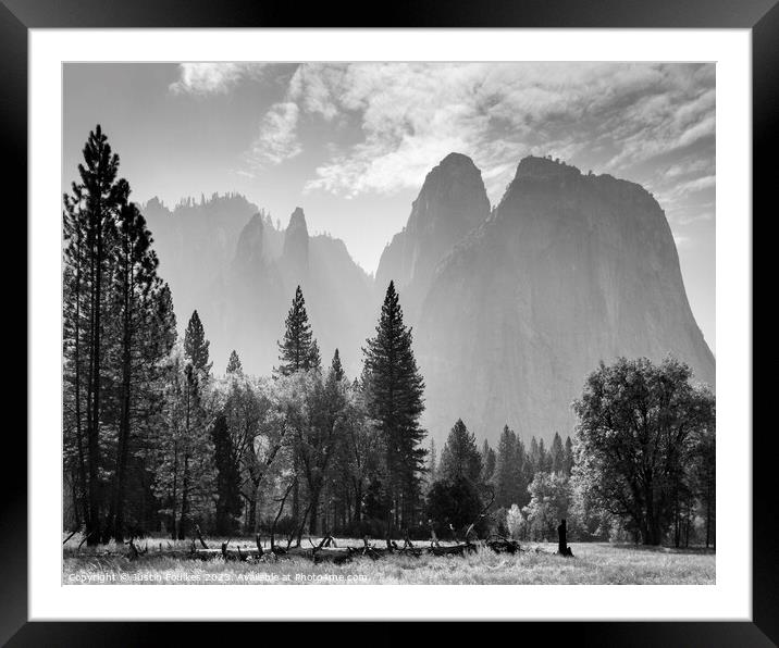 Cathedral Rocks, Yosemite, California Framed Mounted Print by Justin Foulkes