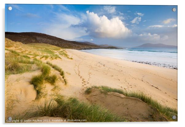 Nisabost, Isle of Harris, Outer Hebrides Acrylic by Justin Foulkes