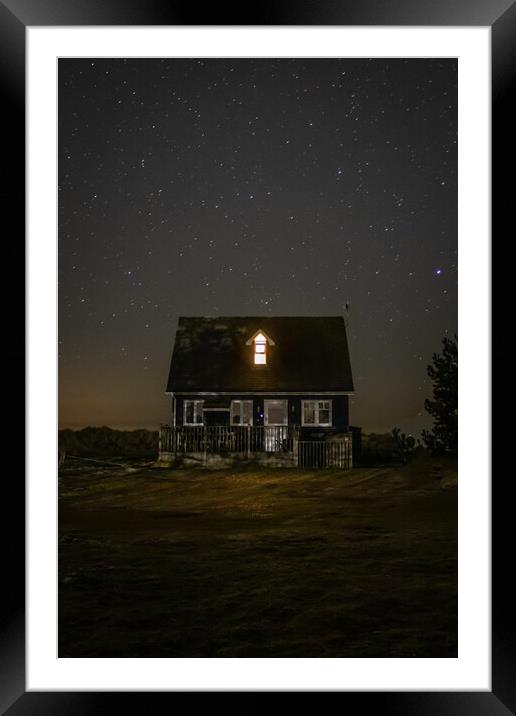 House under the stars Framed Mounted Print by Dorringtons Adventures