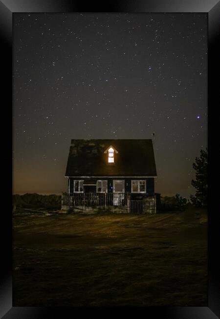 House under the stars Framed Print by Dorringtons Adventures