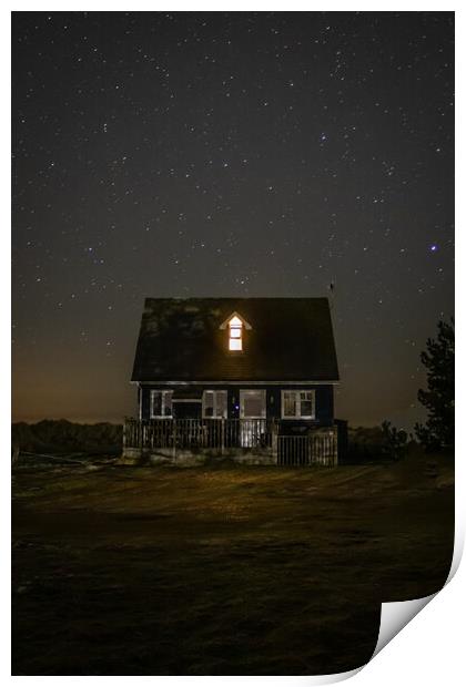 House under the stars Print by Dorringtons Adventures