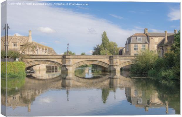 River Welland in Stamford Lincolnshire Canvas Print by Pearl Bucknall