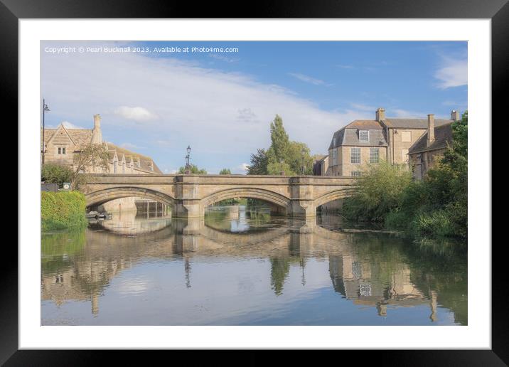 River Welland in Stamford Lincolnshire Framed Mounted Print by Pearl Bucknall