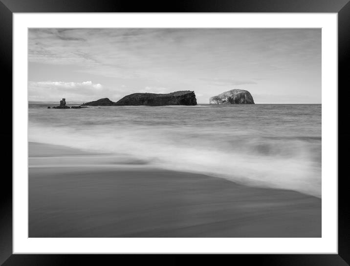 Seacliff Beach Black and White  Framed Mounted Print by Anthony McGeever