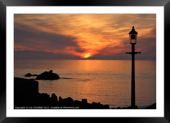 Breathtaking Sunset over Ilfracombe Framed Mounted Print by Les Schofield