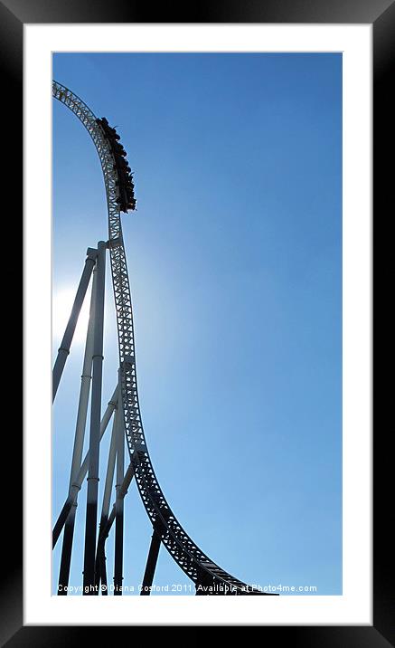 Stealth ride, Thorpe Park Framed Mounted Print by DEE- Diana Cosford