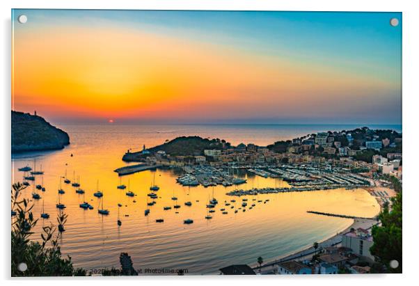 Port de Soller on Mallorca Balearic Islands Spain  Acrylic by Alex Winter